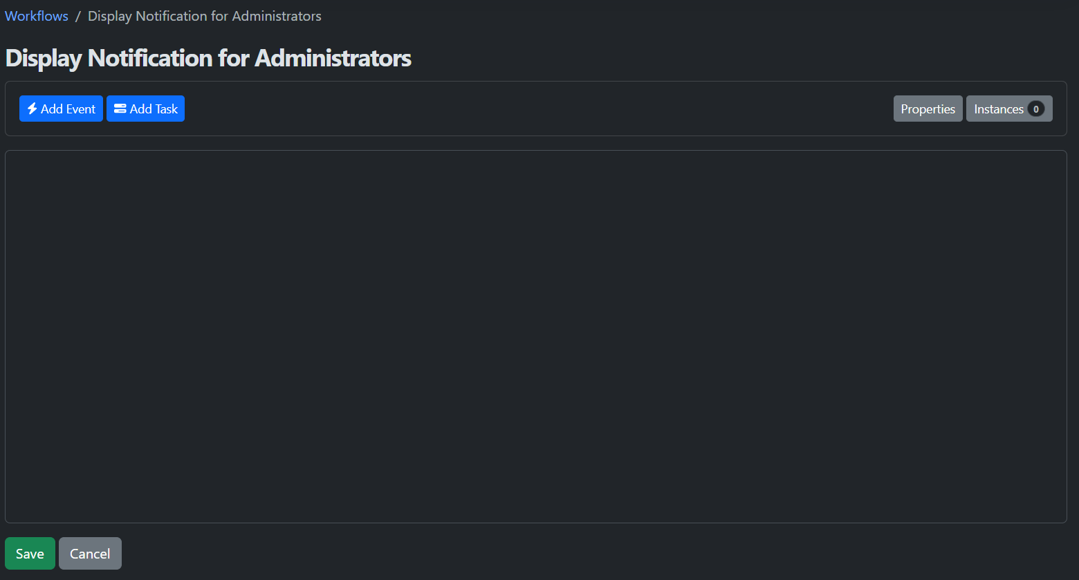 Workflows dashboard