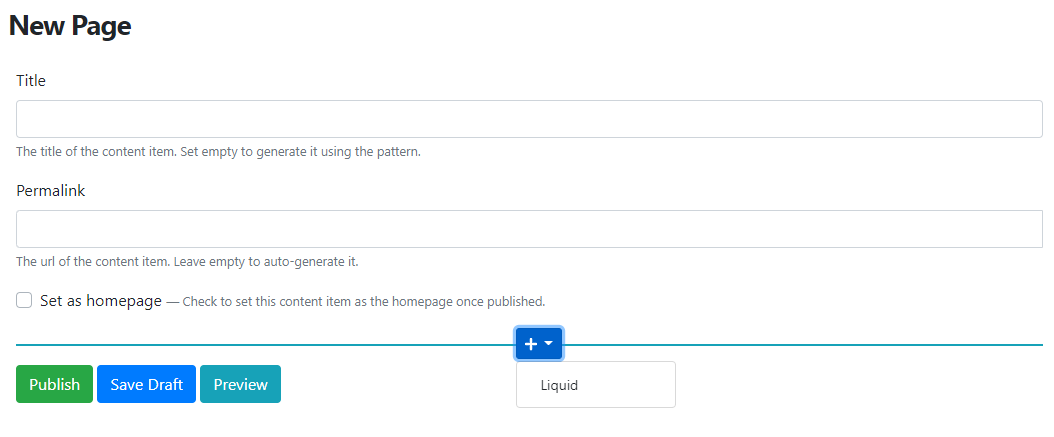 The allowed widgets in the editor of the FlowPart
