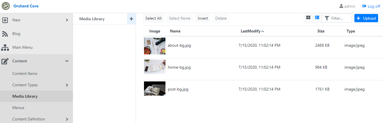 LastModify column in the List view of the Media Library