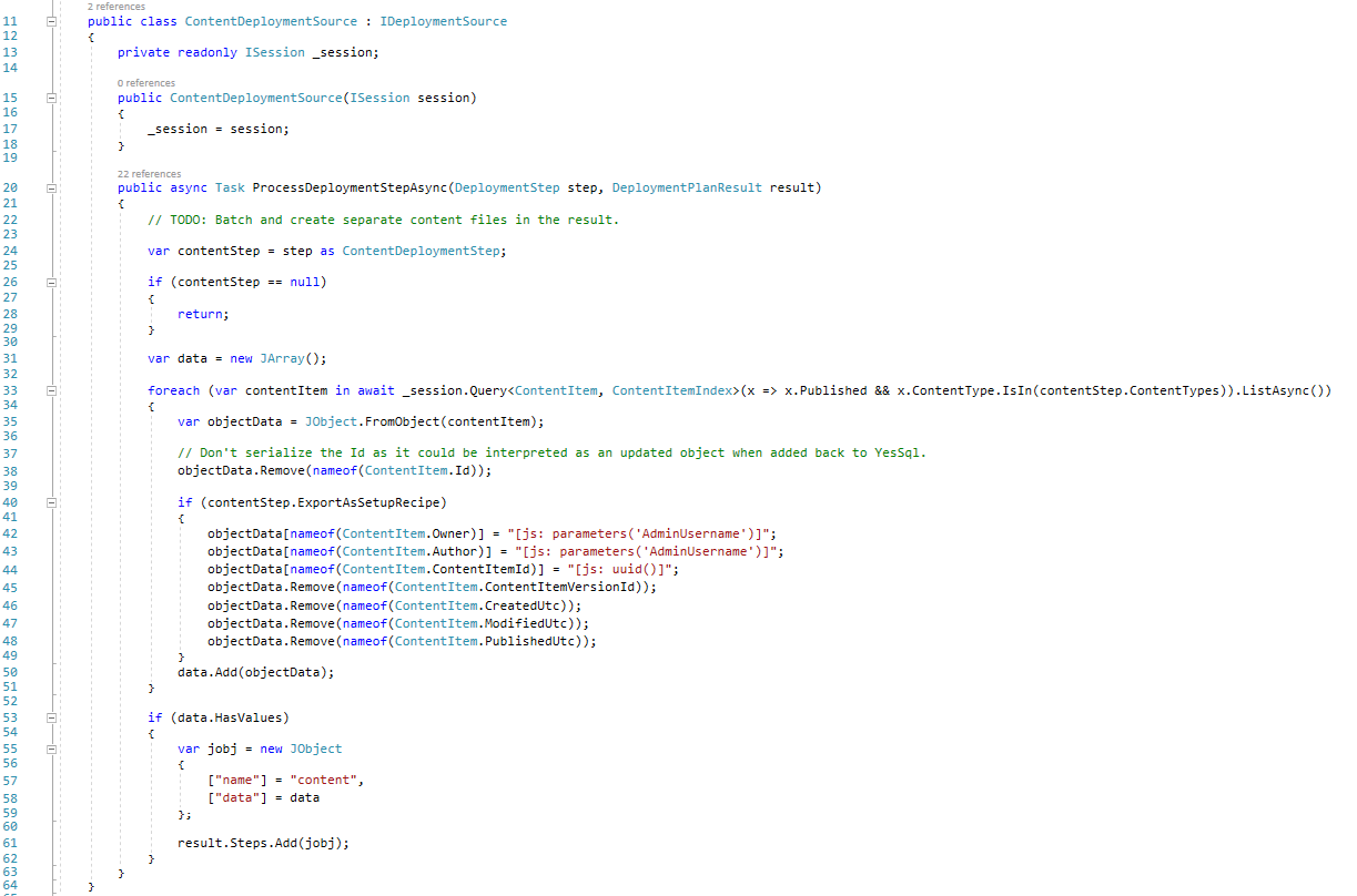 The ContentDeploymentSource class