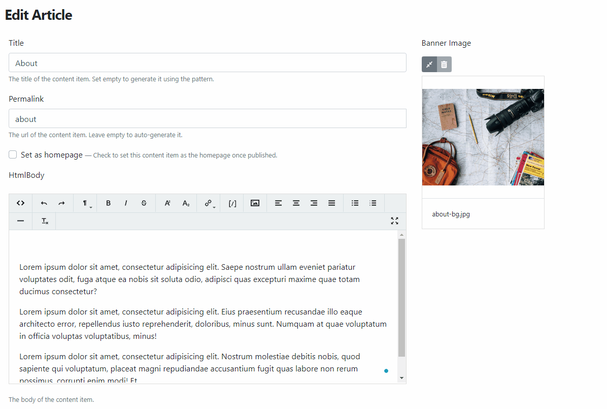 Using the bold shortcode in an HtmlBody editor