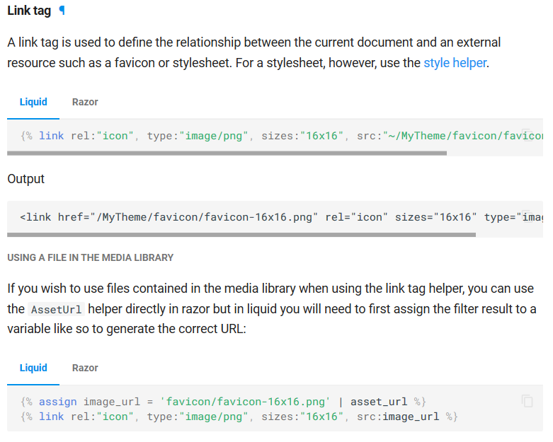 Link helper documentation