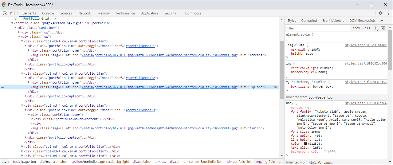 The generated query string from the media profile