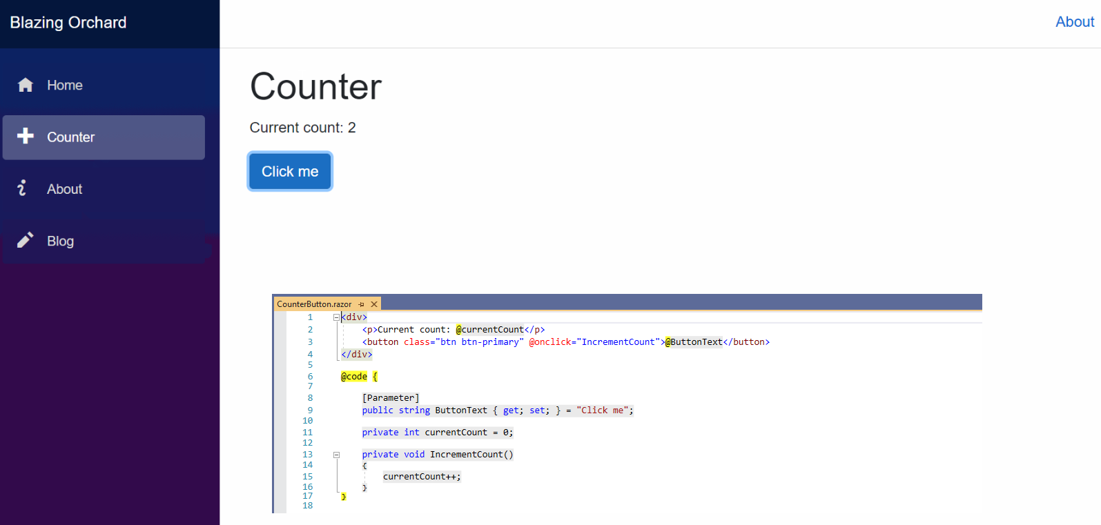 The CounterButton component