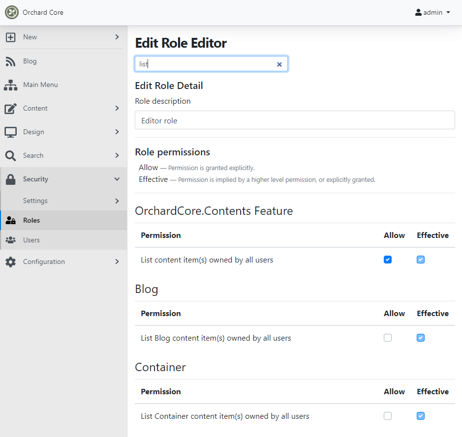 The new dynamic list content permission
