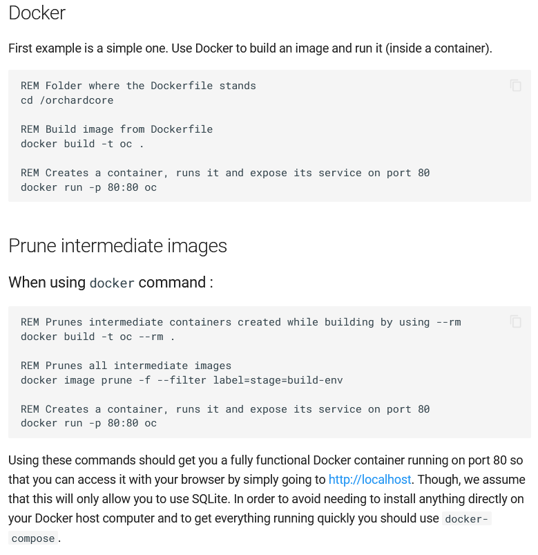 Docker documentation