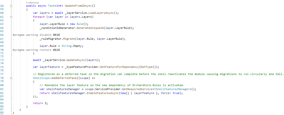Fix migrations to the latest dev