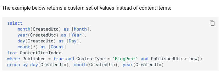 Exampe of using the now helper