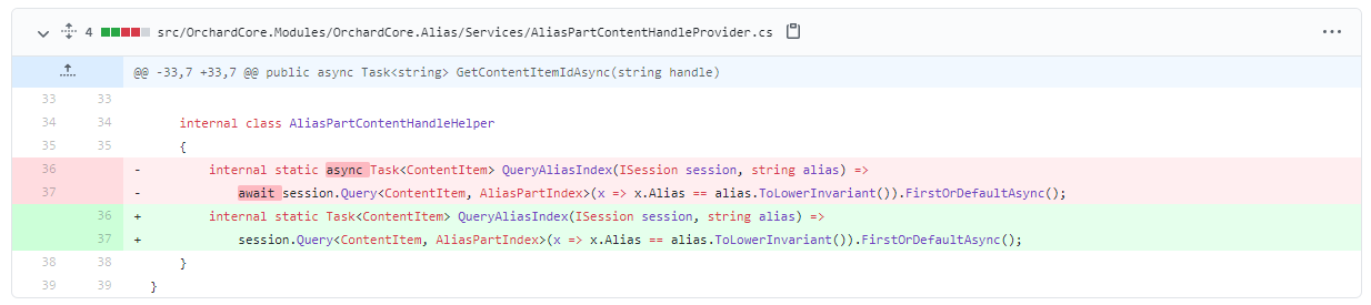 Remove async await