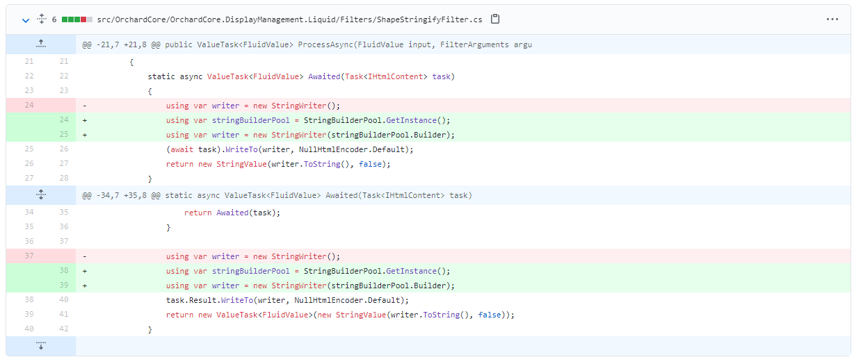 Using the StringBuilderPool.GetInstance method