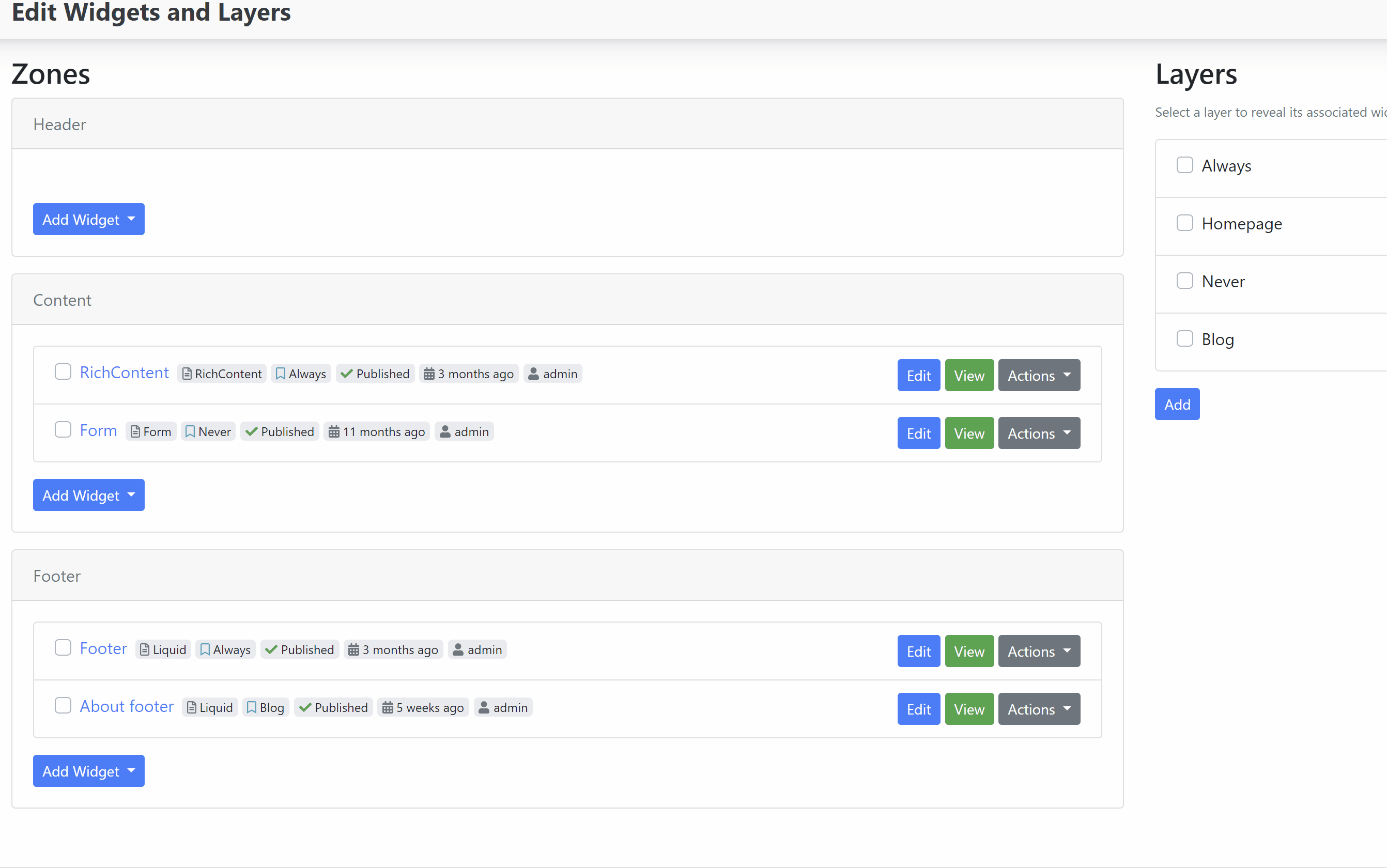 Fixing dropping widgets in empty zone