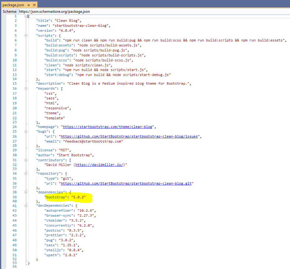 Using Bootstrap 5 for the built-in front-end themes