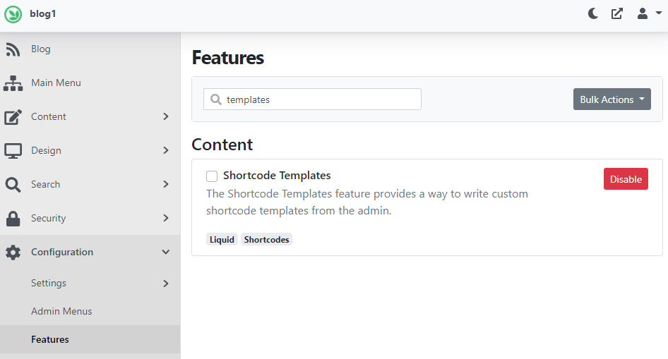 Excluded Templates feature