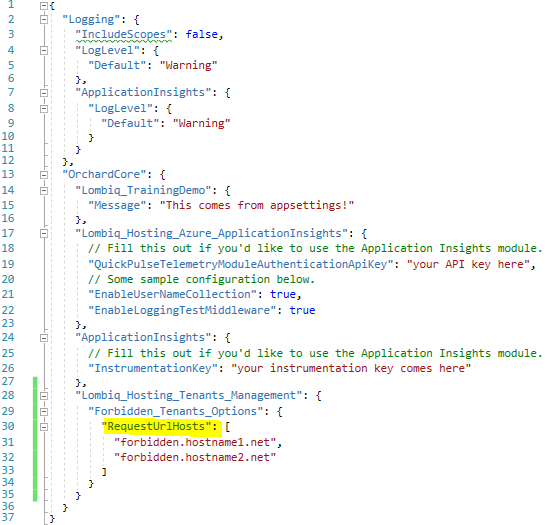 Configure forbidden host names