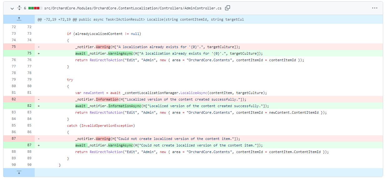 Using the new async notifier extension methods