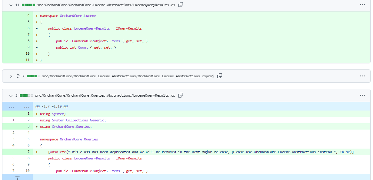 Moving LuceneQueryResults to OrchardCore.Lucene.Abstractions