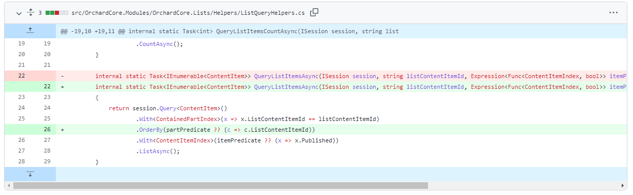 The updated QueryListItemsAsync method
