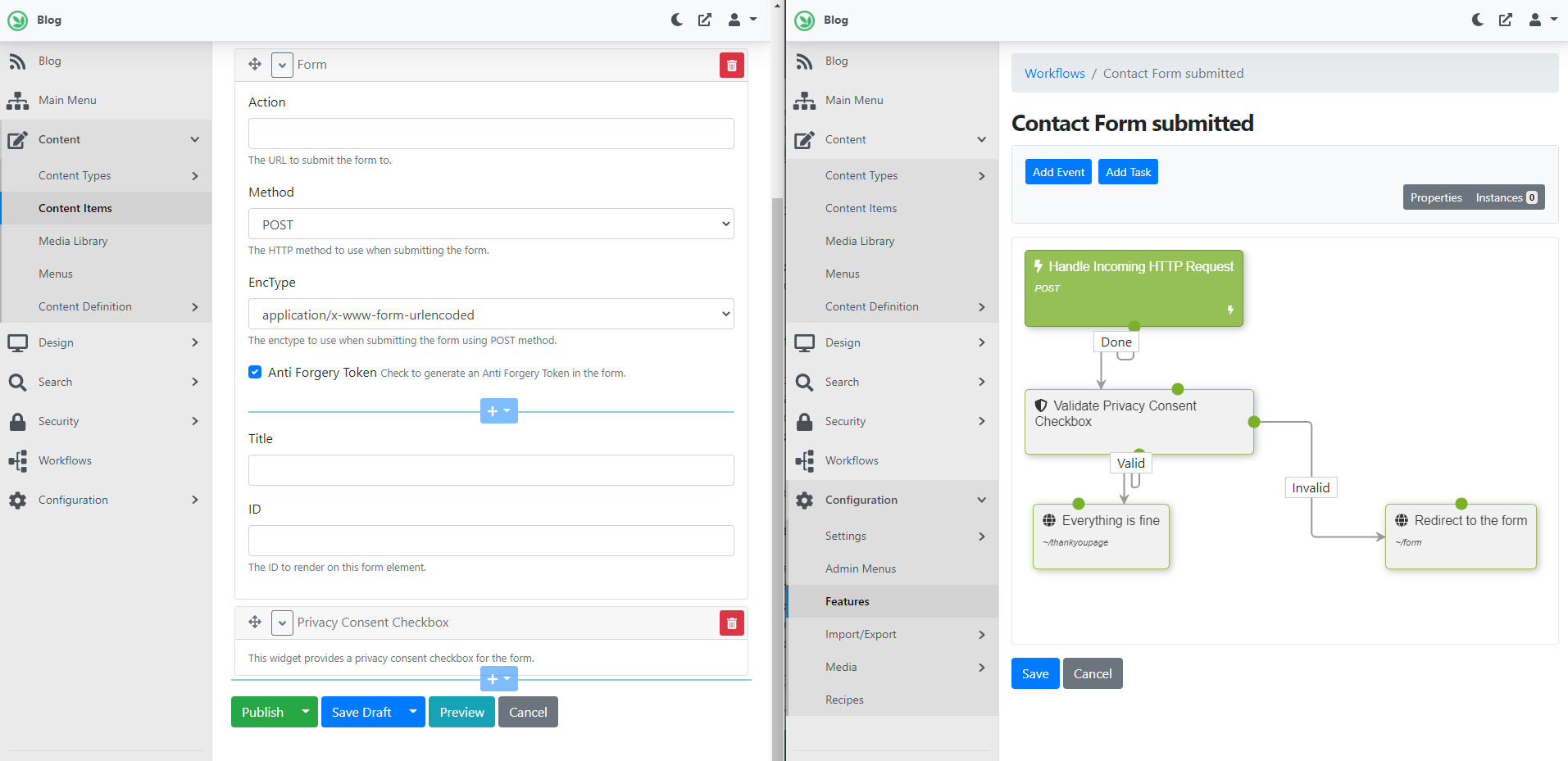Using the Validate Privacy Consent Checkbox activity