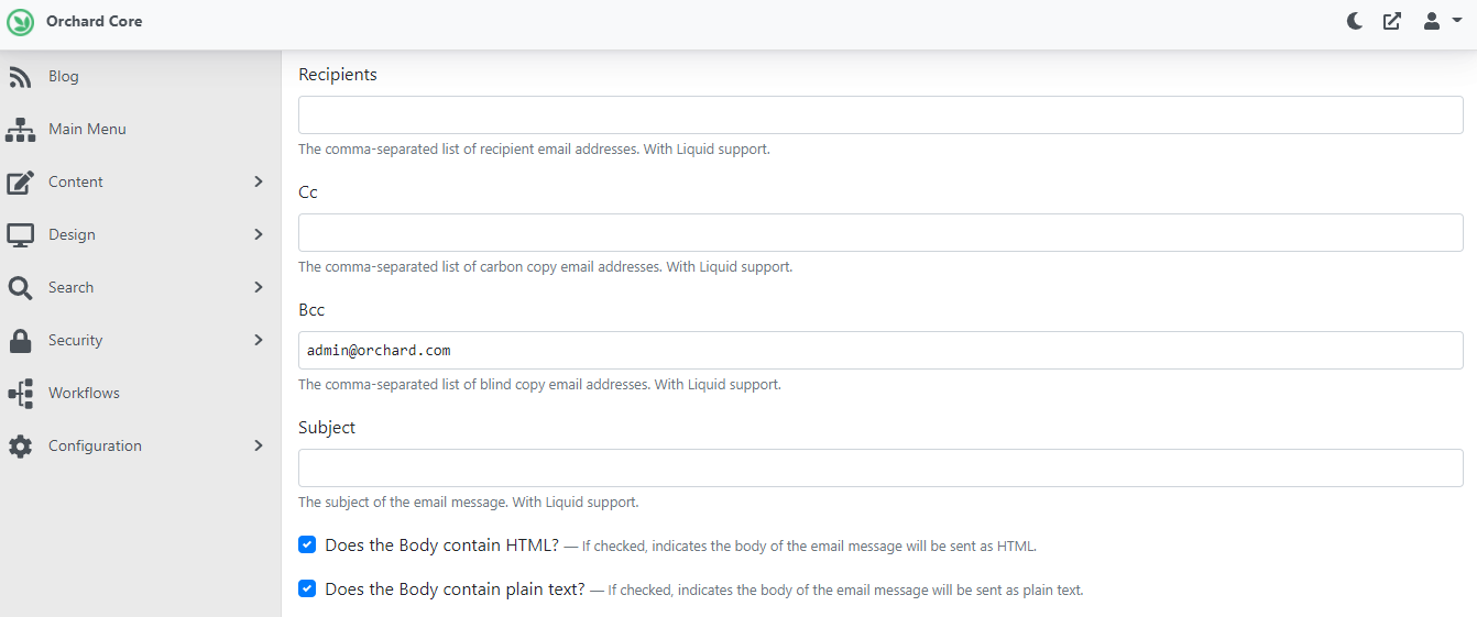 Sending email with BCC only
