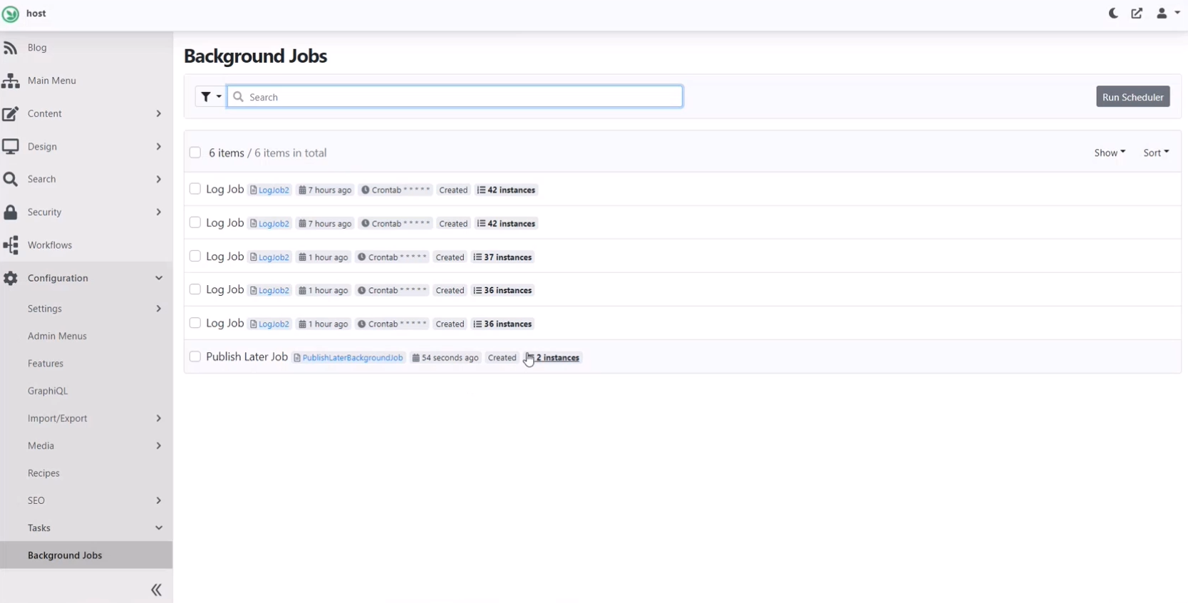 Background Jobs UI