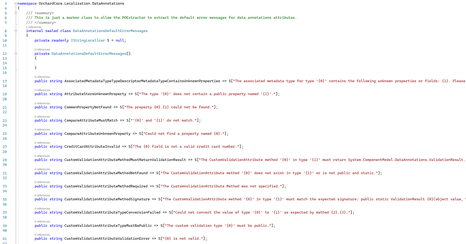 The DataAnnotationsDefaultErrorMessages marker class
