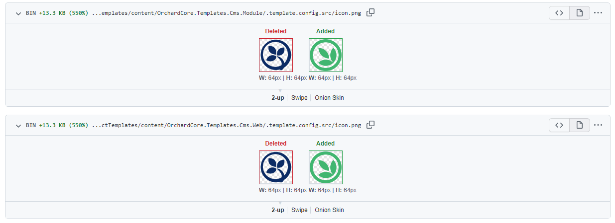 Using the new branding icons