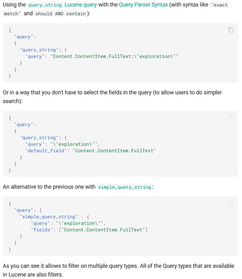 Lucene documentation updates