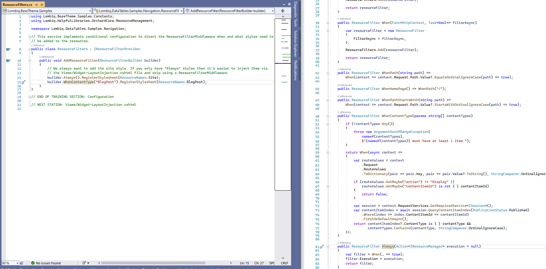Adding resource filters