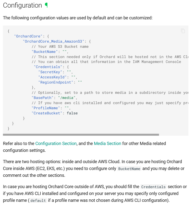 Amazon S3 Configuration