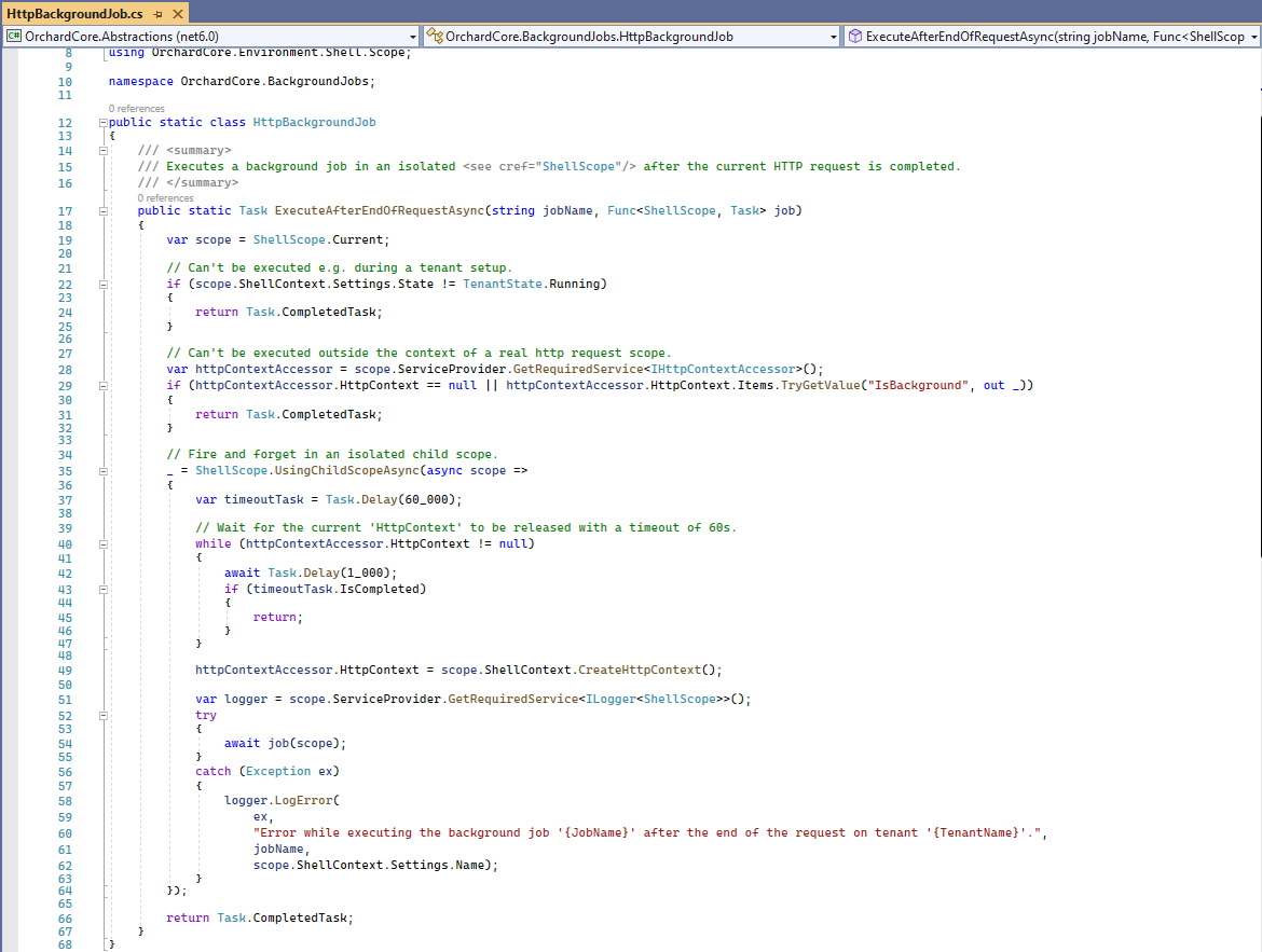 The new HttpBackgroundJob component