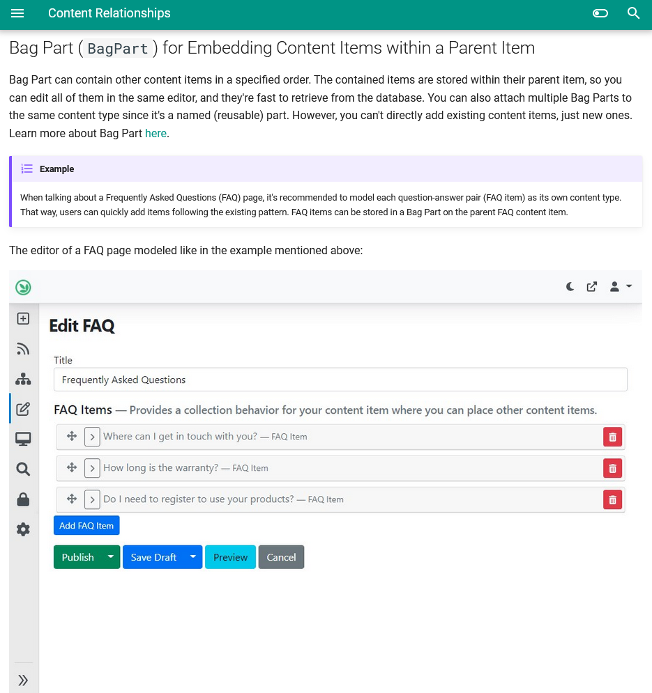 Content Relationships guide
