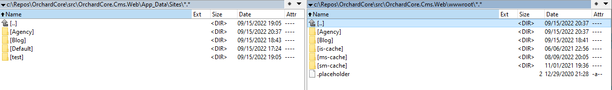 Folders for each tenant