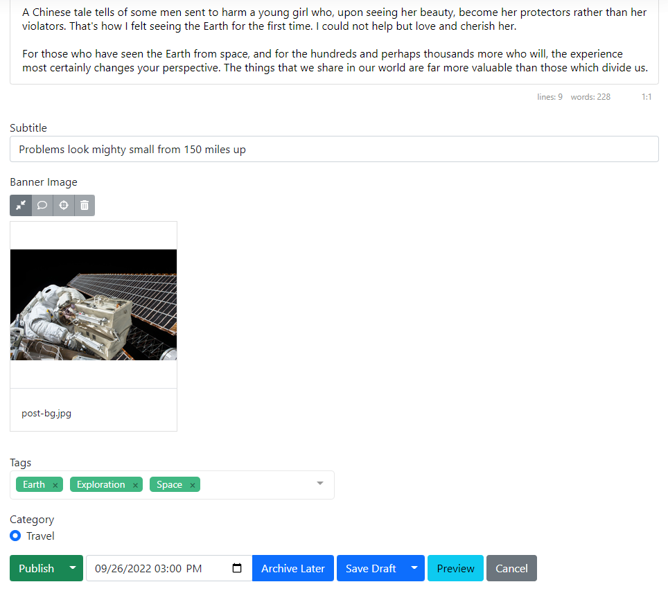 Setting up the date for the Archive Later feature