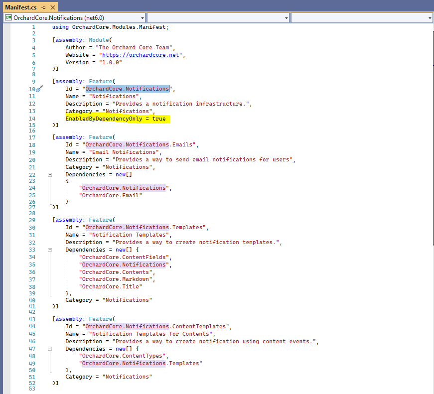 Using the EnabledByDependencyOnly flag