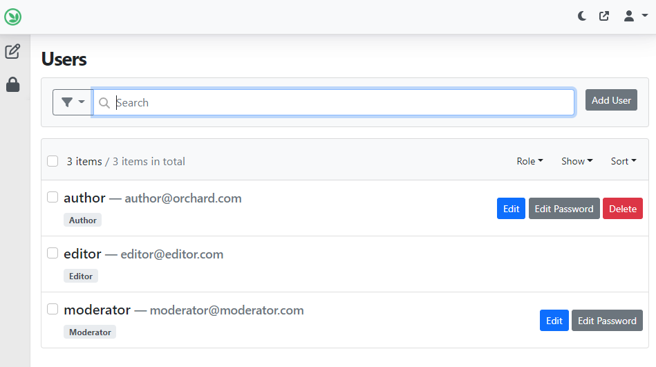The restricted users list