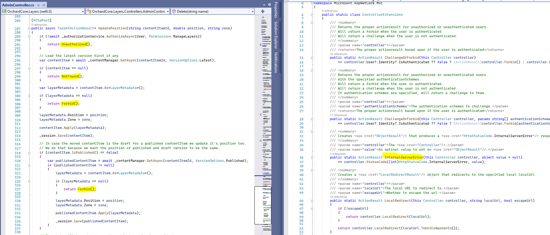 The new InternalServerError extension method