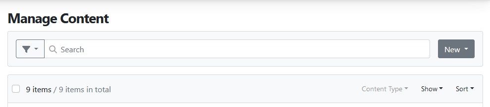 The action bar after the changes