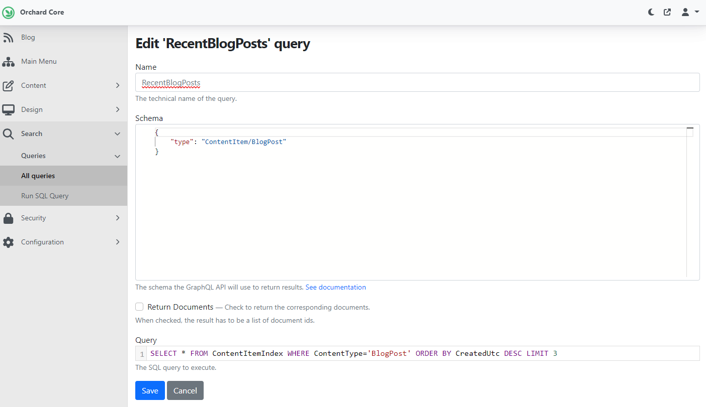 Using Monaco Editor for the Query schema editor
