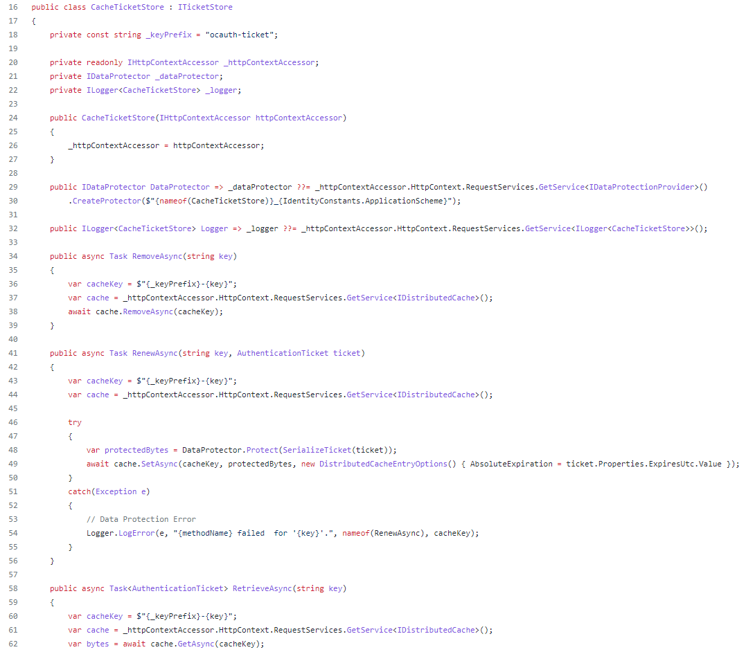 Implement ITicketStore for large cookies