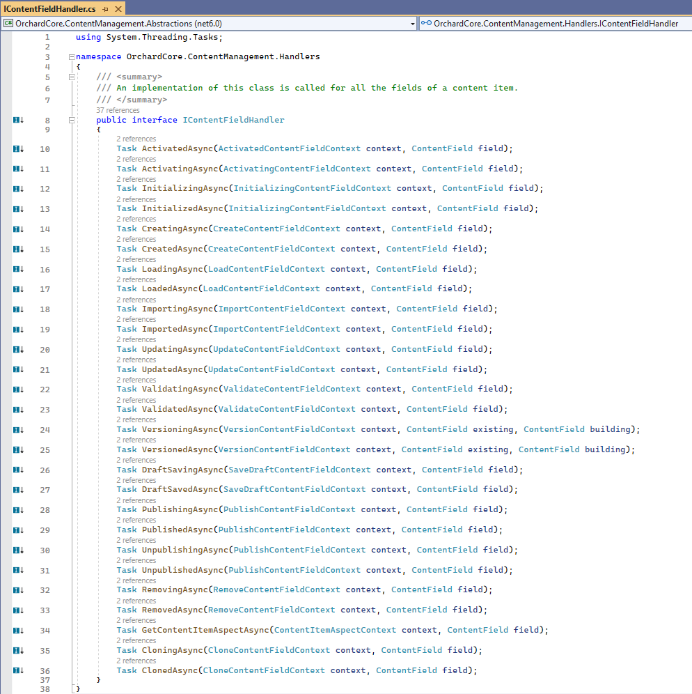 The new IContentFieldHandler interface
