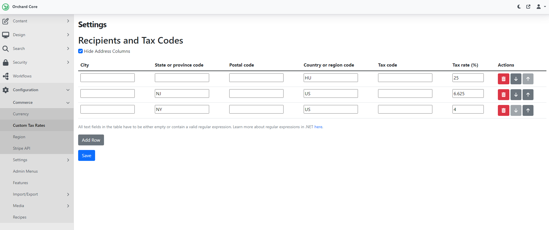 Recipients and Tax Codes