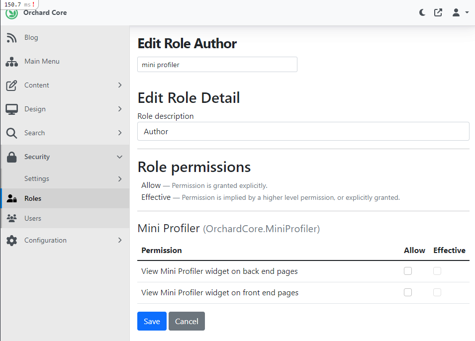 New MiniProfiler permissions