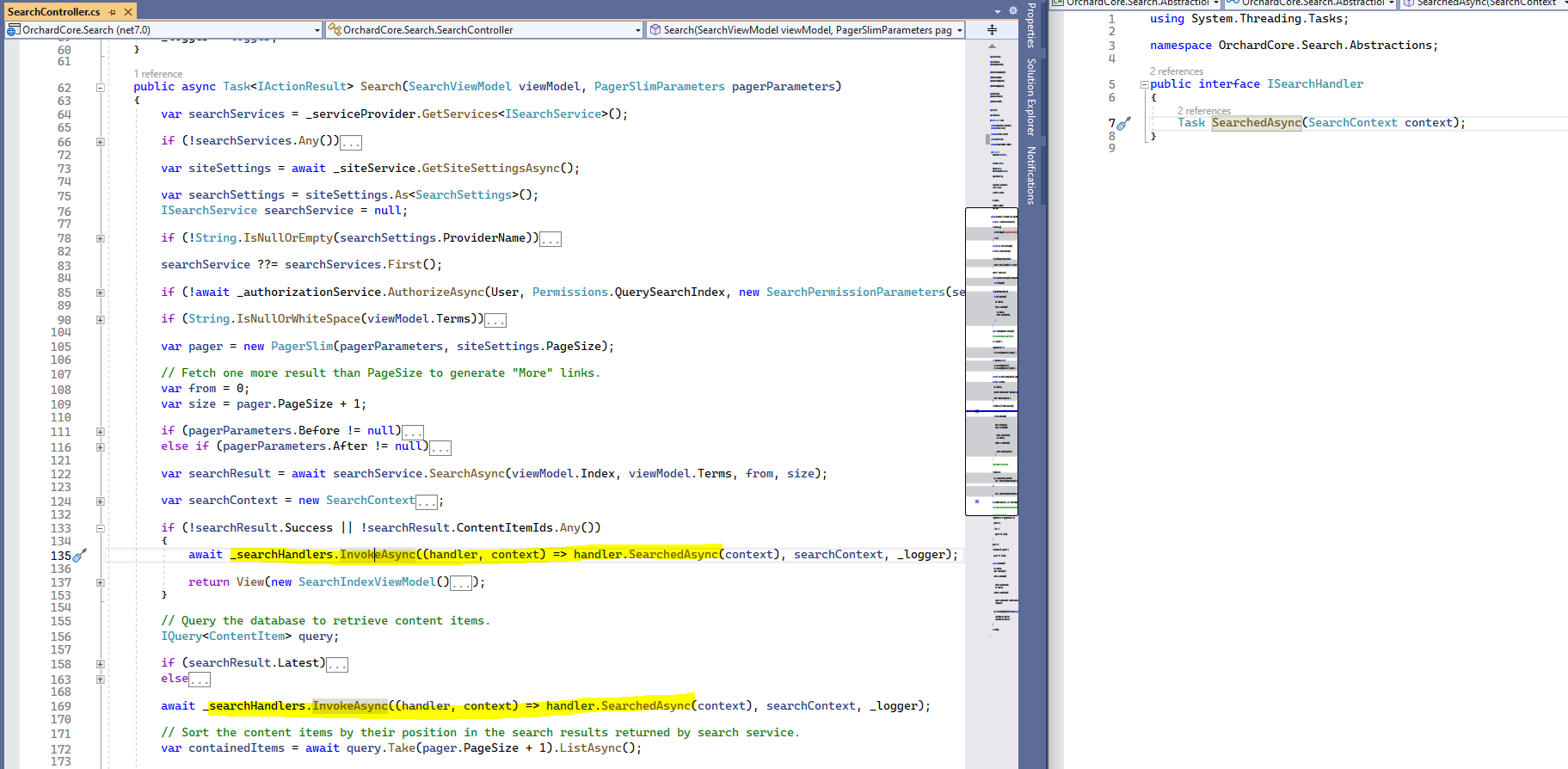 Adding ISearchHandler