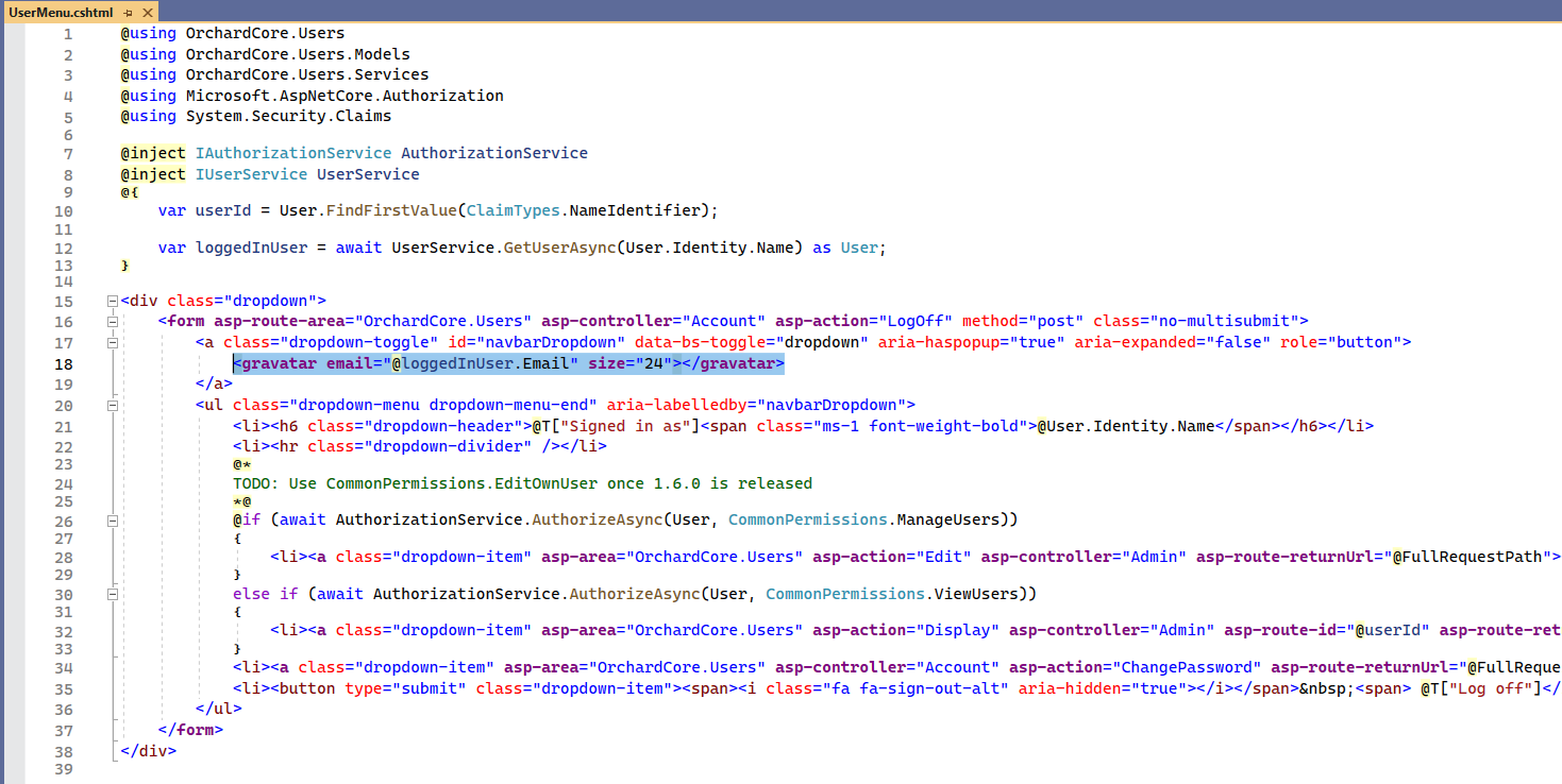 Utilizing the Gravatar HTML Tag Helper