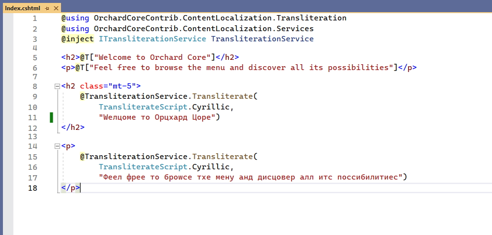 Utilizing the TransliterationService