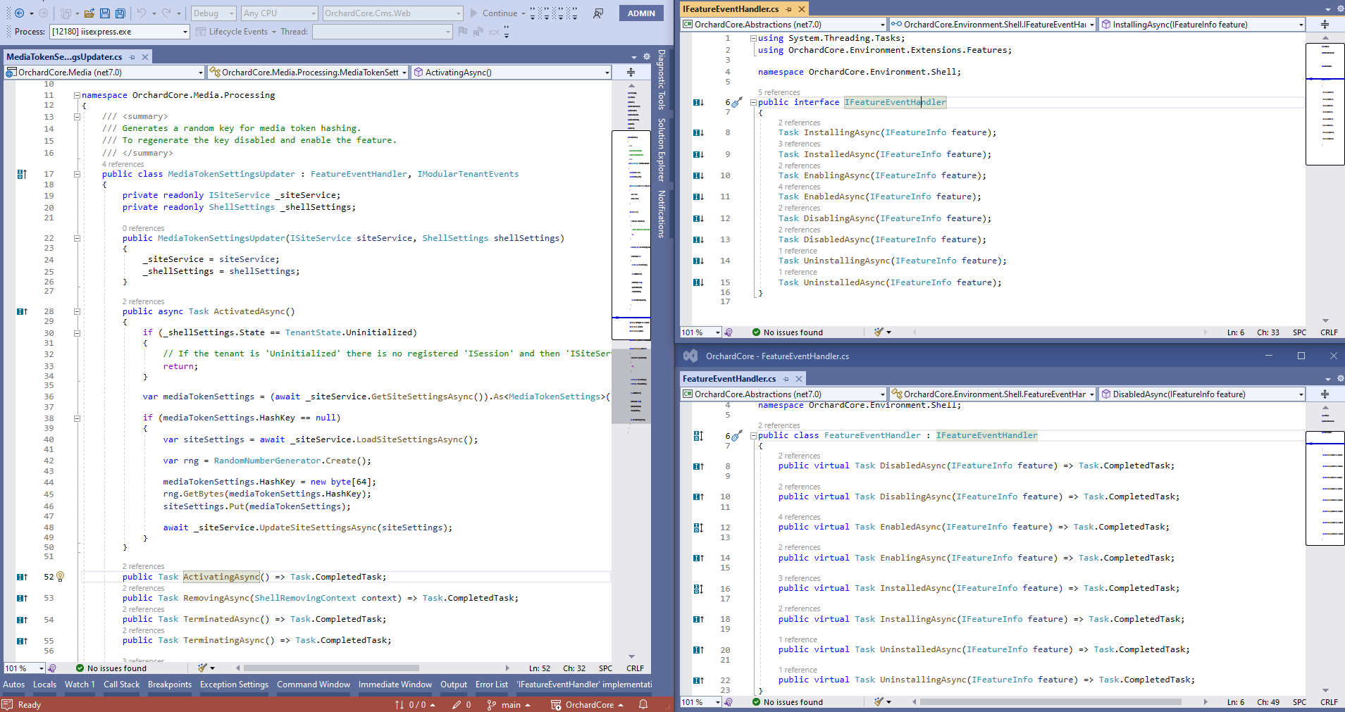 FeatureEventHandler base class