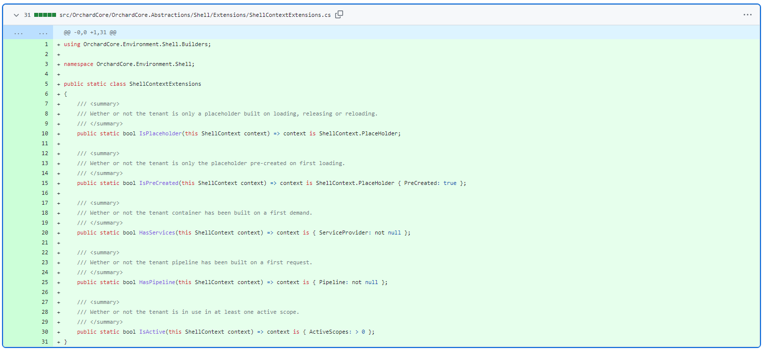 The new ShellContextExtensions