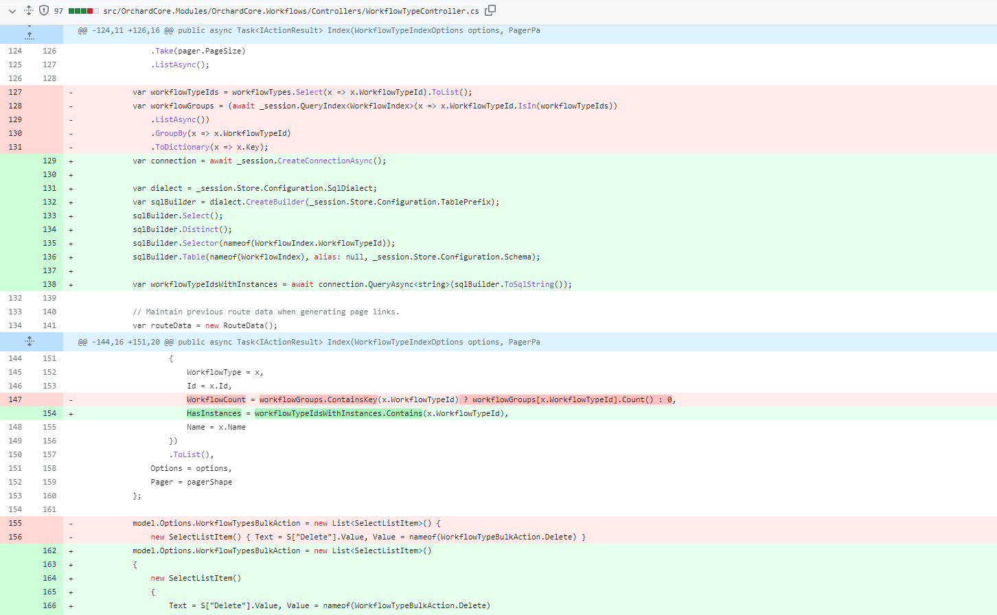 Improve workflows page load time