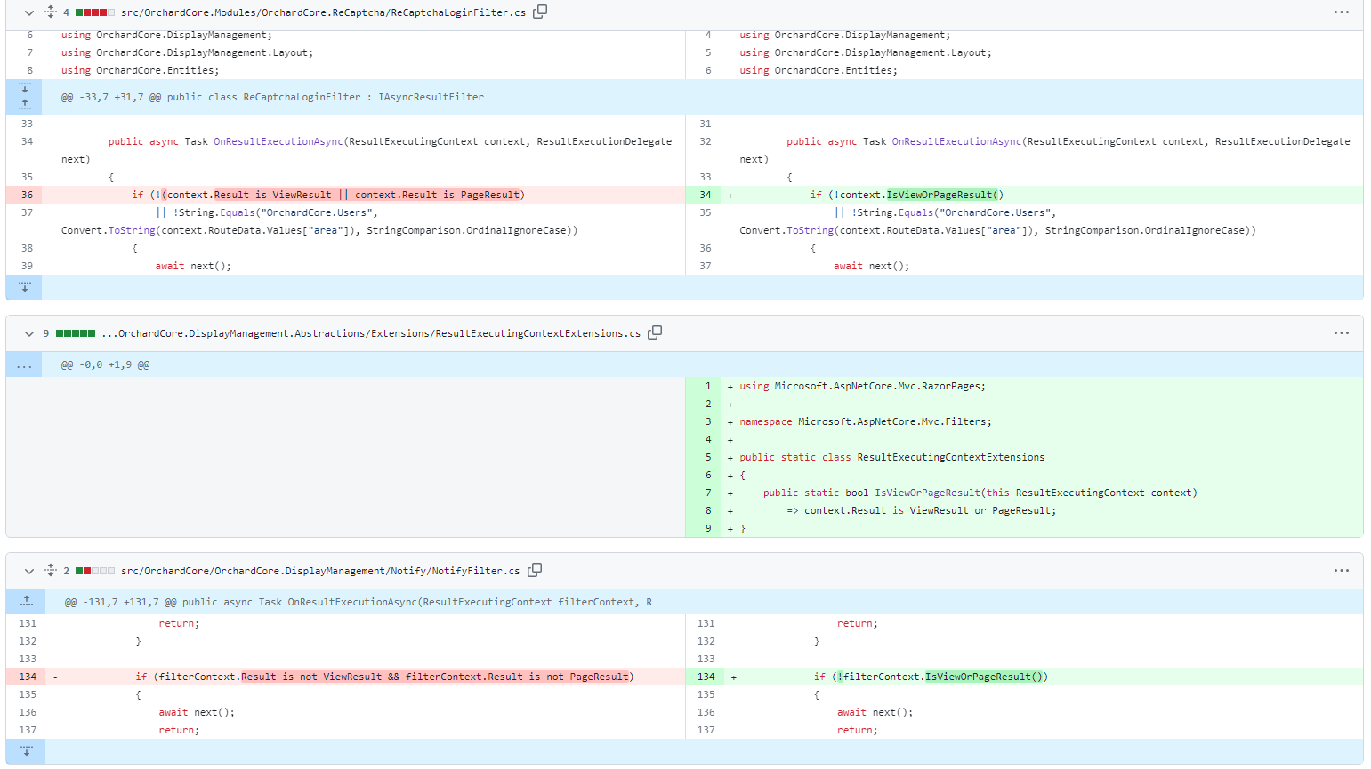 Add IsViewOrPageResult extension
