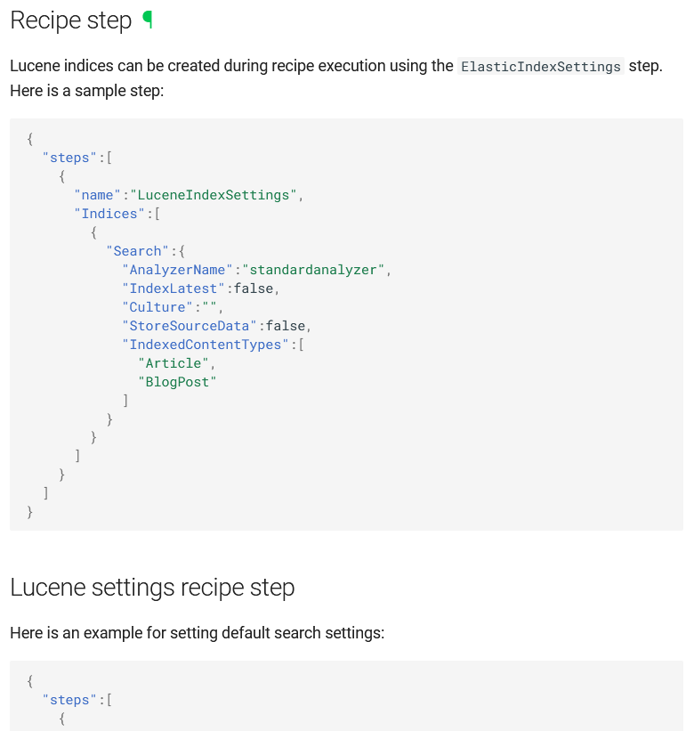 Update Lucene docs